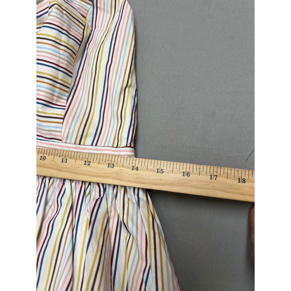 English Factory Multi Color Stripe High Low Tiered Tie Front top Medium NWT - Picture 5 of 6